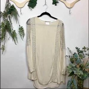 ASTR Crochet Inset Cotton Shift Dress